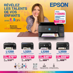 IMPRIMANTE À RÉSERVOIR INTÉGRÉE MULTIFONCTION EPSON L3251 WIFI