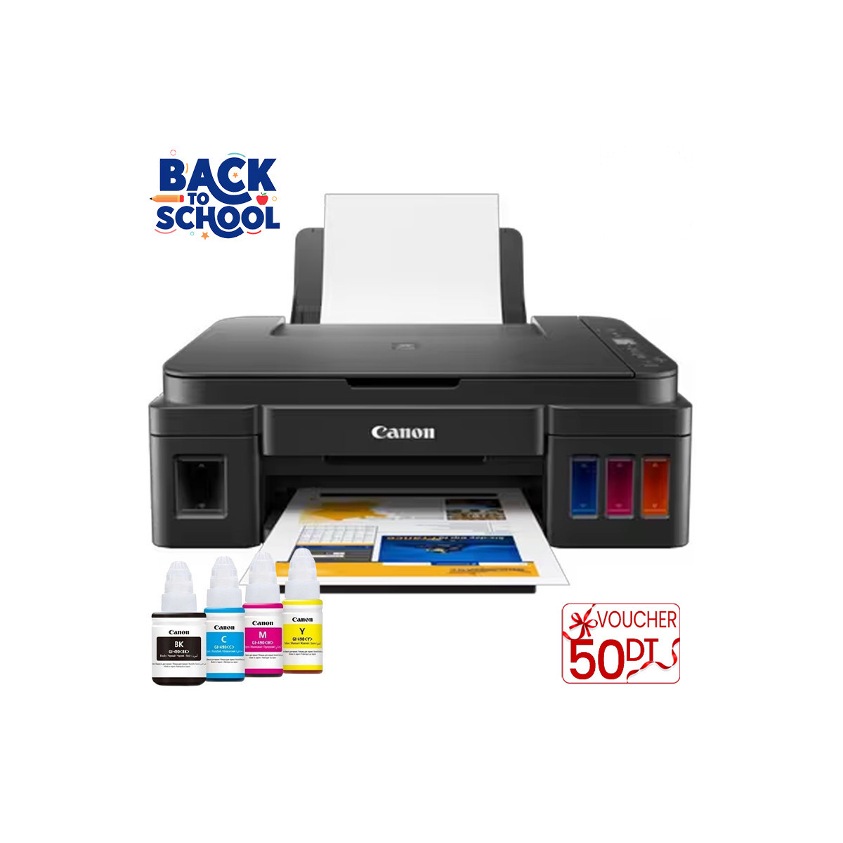 IMPRIMANTE À RÉSERVOIR INTÉGRÉ MULTIFONCTION CANON PIXMA G3410 WIFI