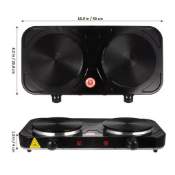 RECHAUD ELECTRIQUE RAF R.8020AB 2000W NOIR