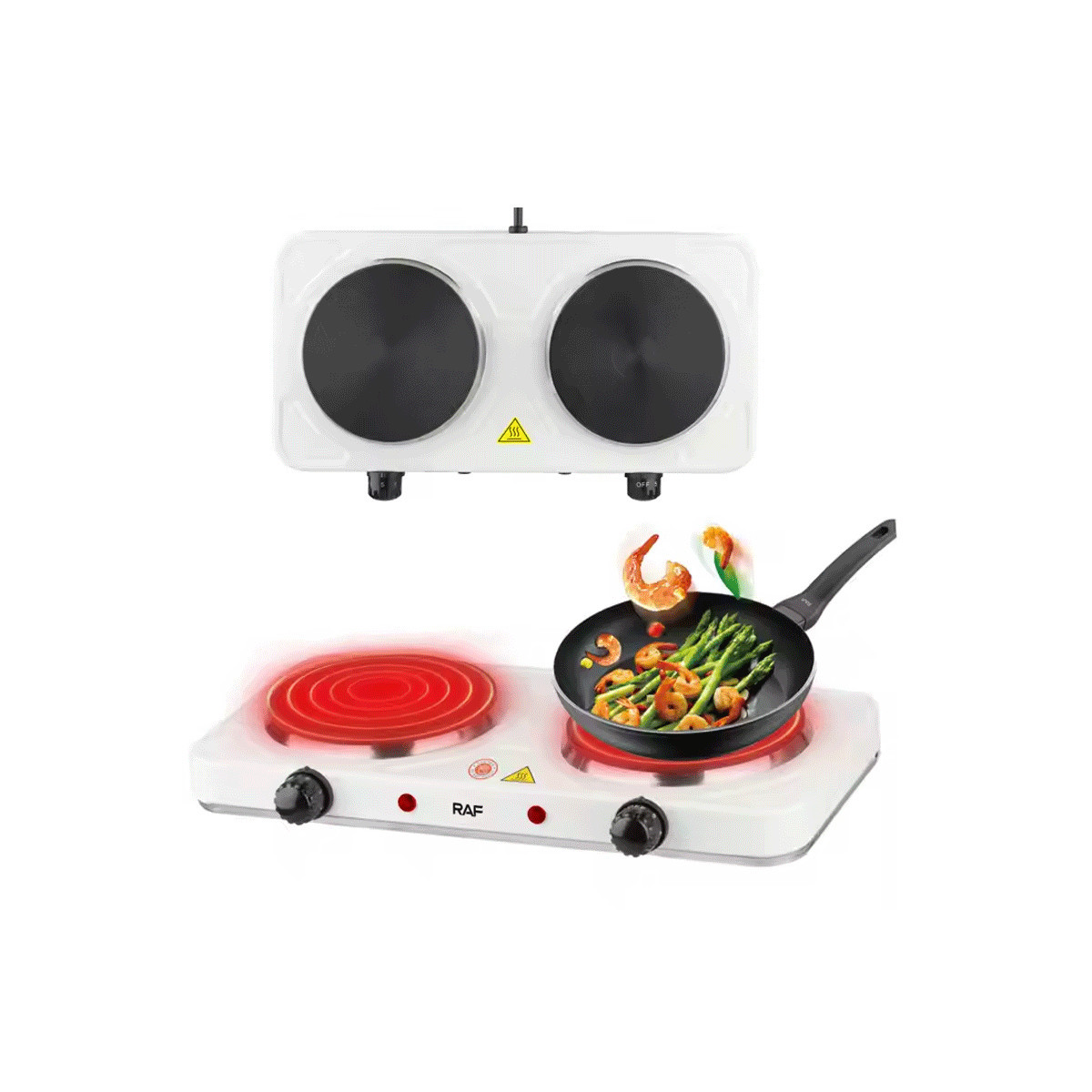 RECHAUD ELECTRIQUE RAF R.8020A 2000W BLANC