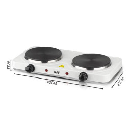 RECHAUD ELECTRIQUE RAF R.8020A 2000W BLANC
