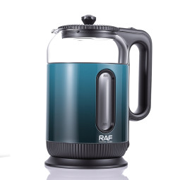 BOUILLOIRE EN VERRE RAF 2L BLEU