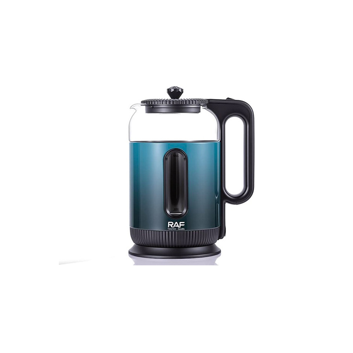 BOUILLOIRE EN VERRE RAF 2L BLEU