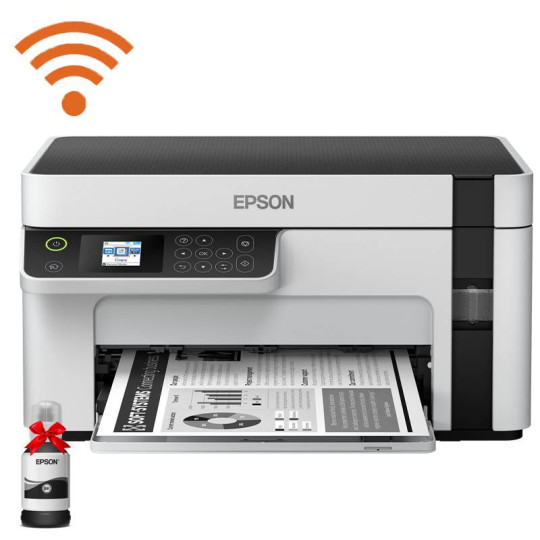 IMPRIMANTE À RÉSERVOIR INTÉGRÉE MONOFONCTION EPSON ECOTANK ET-M2120 WIFI