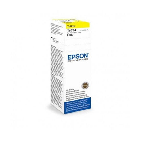 BOUTEILLE ENCRE ORIGINAL EPSON T6734 70ML JAUNE