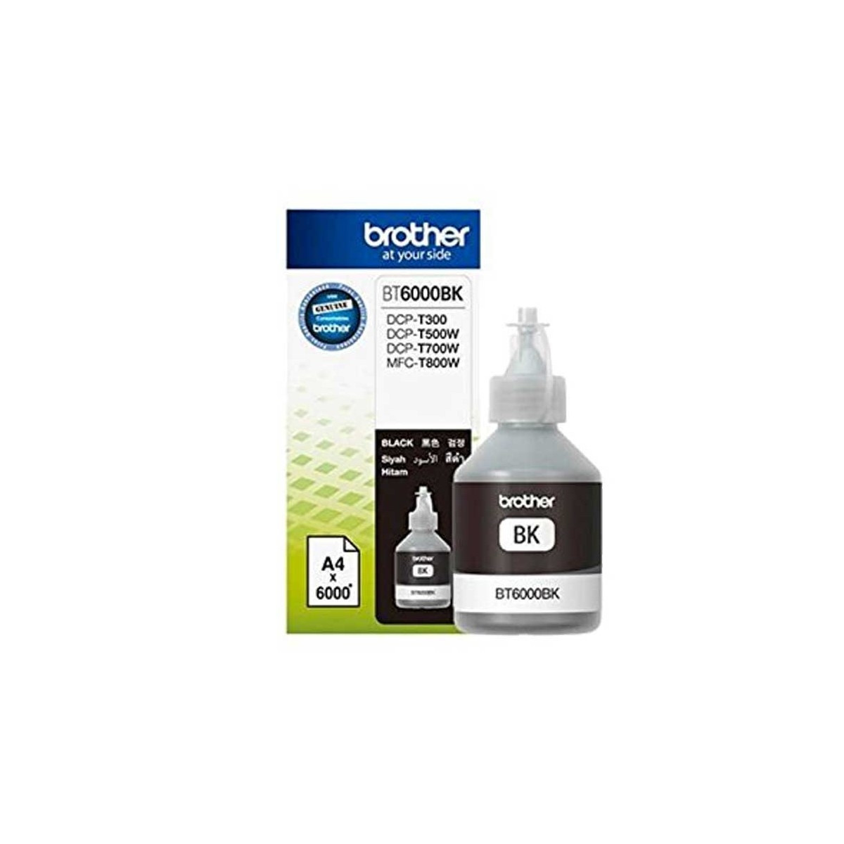 BOUTEILLE D'ENCRE ADAPTABLE BROTHER BT6000K 100ML NOIR