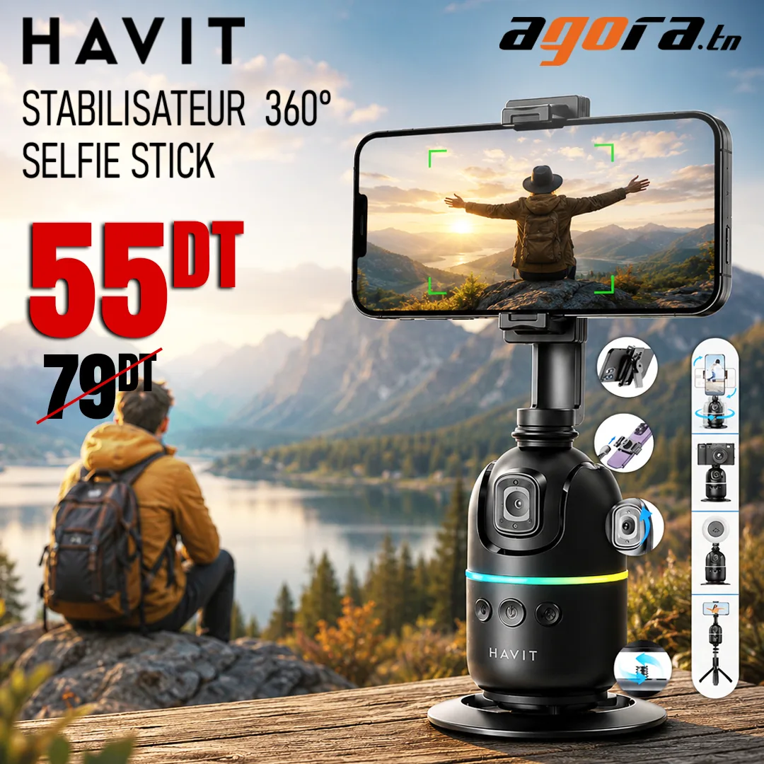STABILISATEUR 360° SELFIE STICK HAVIT ST7609