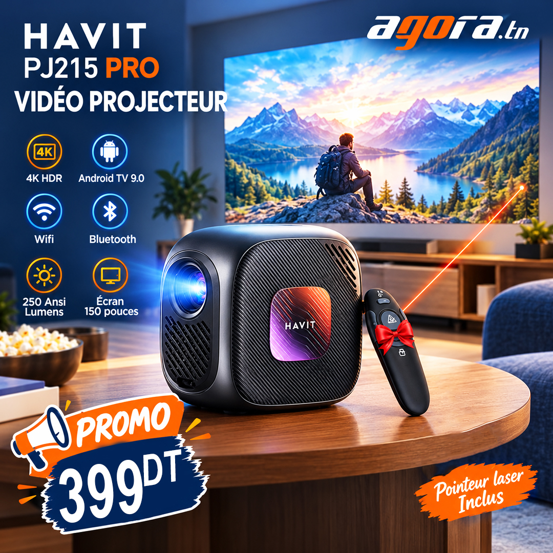 VIDEO PROJECTEUR HAVIT PJ215 PRO+POINTEUR LASER HAVIT