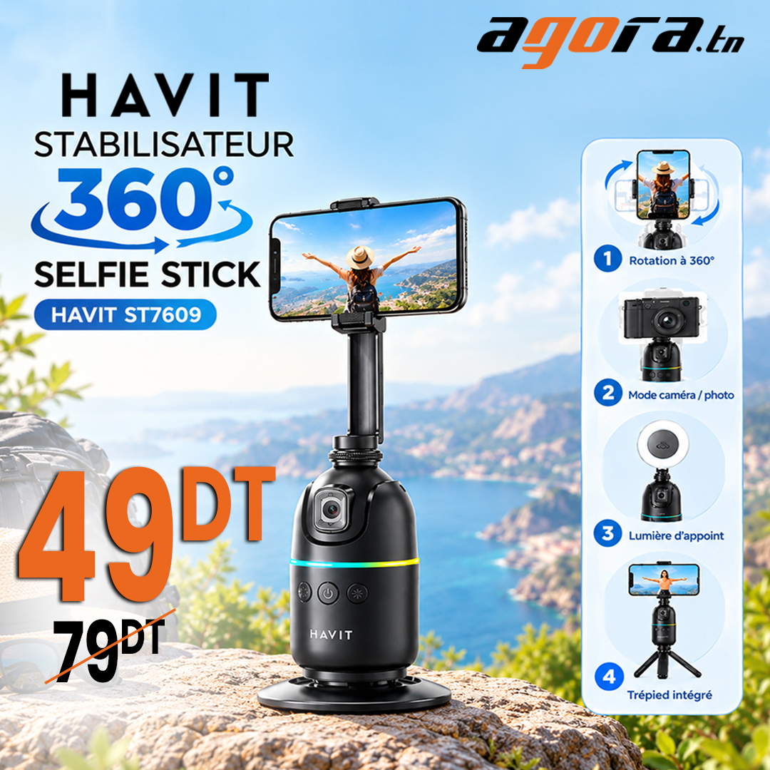 STABILISATEUR 360° SELFIE STICK HAVIT ST7609